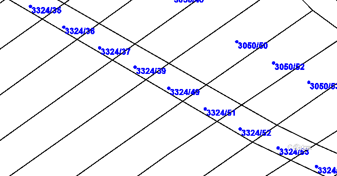 Parcela st. 3324/49 v KÚ Hroznová Lhota, Katastrální mapa