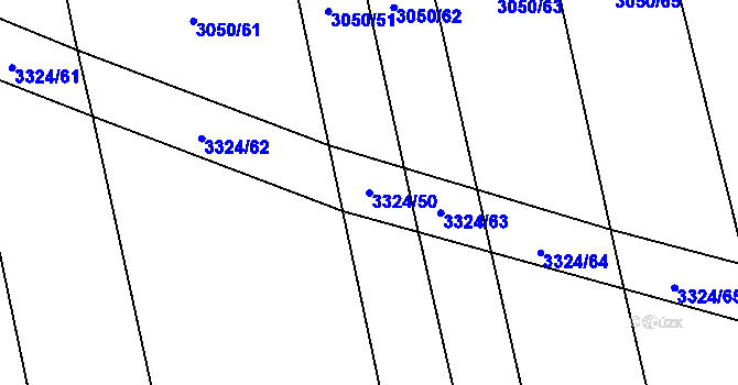 Parcela st. 3324/50 v KÚ Hroznová Lhota, Katastrální mapa
