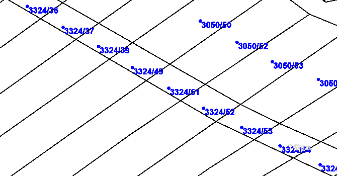 Parcela st. 3324/51 v KÚ Hroznová Lhota, Katastrální mapa