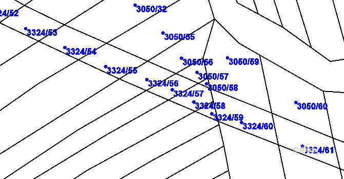 Parcela st. 3324/57 v KÚ Hroznová Lhota, Katastrální mapa