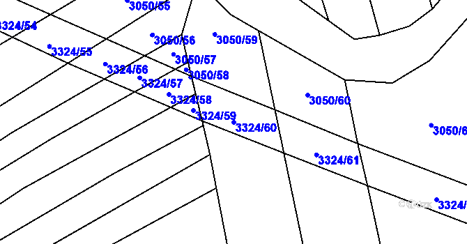 Parcela st. 3324/60 v KÚ Hroznová Lhota, Katastrální mapa