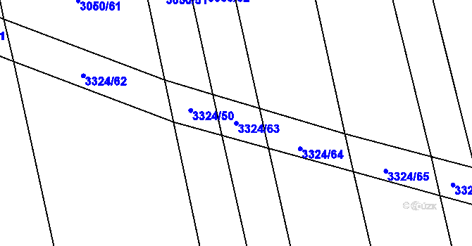 Parcela st. 3324/63 v KÚ Hroznová Lhota, Katastrální mapa