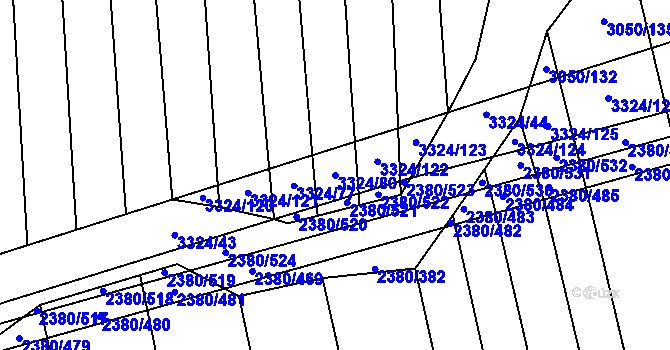Parcela st. 3324/80 v KÚ Hroznová Lhota, Katastrální mapa
