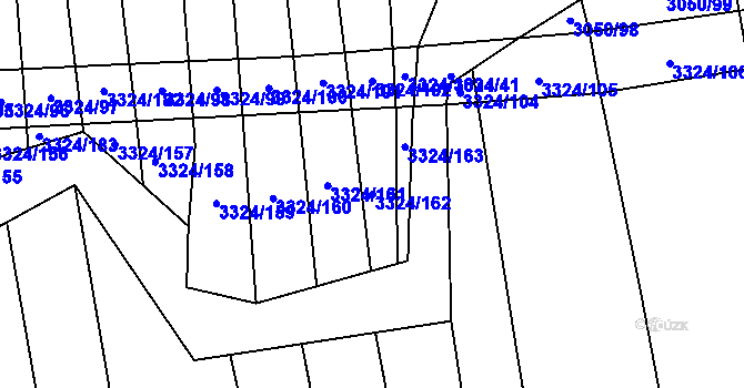 Parcela st. 3324/162 v KÚ Hroznová Lhota, Katastrální mapa