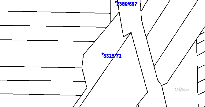 Parcela st. 3325/72 v KÚ Hroznová Lhota, Katastrální mapa