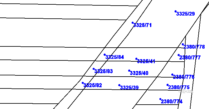 Parcela st. 3325/84 v KÚ Hroznová Lhota, Katastrální mapa