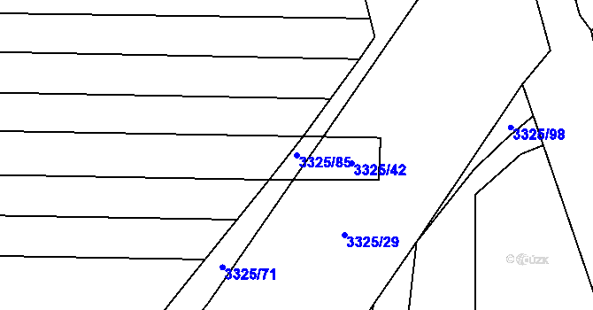 Parcela st. 3325/85 v KÚ Hroznová Lhota, Katastrální mapa