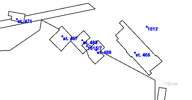 Parcela st. 469 v KÚ Hrubá Skála, Katastrální mapa