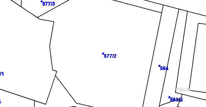 Parcela st. 577/2 v KÚ Hrubá Skála, Katastrální mapa