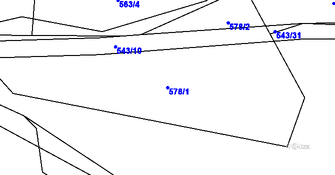 Parcela st. 578/1 v KÚ Hrubá Skála, Katastrální mapa