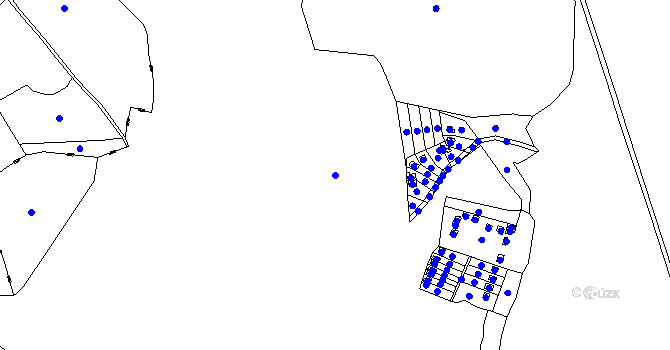 Parcela st. 1136/15 v KÚ Hrubá Voda, Katastrální mapa