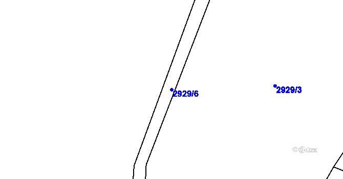 Parcela st. 2929/6 v KÚ Hrubá Vrbka, Katastrální mapa