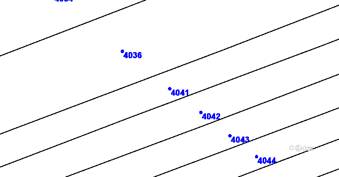 Parcela st. 4041 v KÚ Hrubá Vrbka, Katastrální mapa
