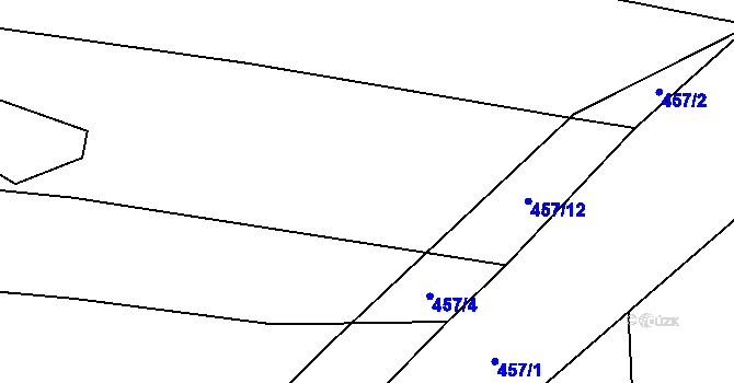 Parcela st. 332/8 v KÚ Hrubšice, Katastrální mapa