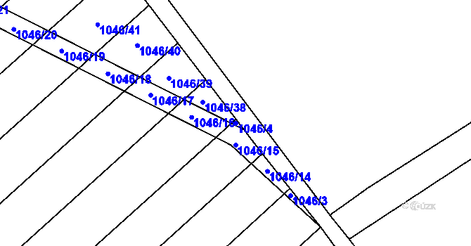 Parcela st. 1046/4 v KÚ Hrubý Jeseník, Katastrální mapa