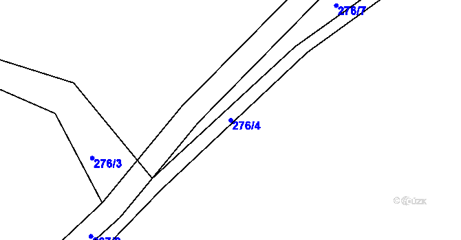 Parcela st. 276/4 v KÚ Henčov, Katastrální mapa