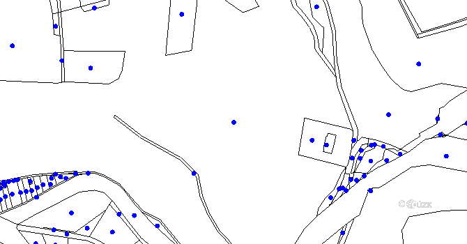 Parcela st. 198/1 v KÚ Henčov, Katastrální mapa