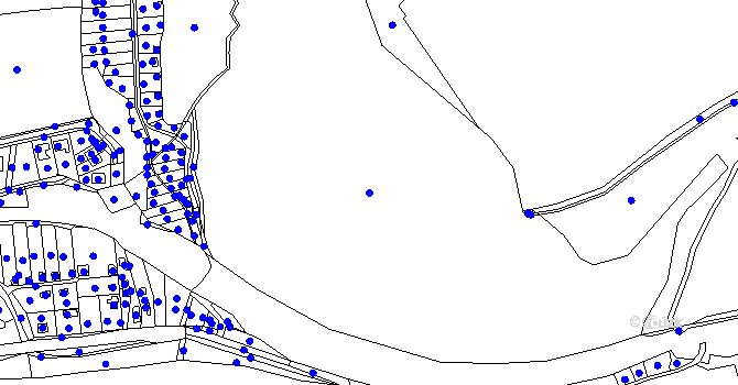 Parcela st. 234/1 v KÚ Henčov, Katastrální mapa