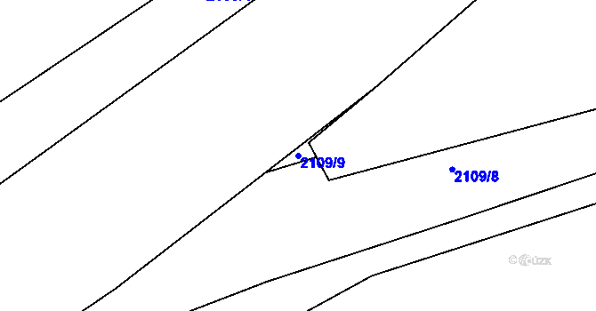 Parcela st. 2109/9 v KÚ Hrušky, Katastrální mapa