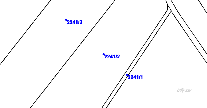 Parcela st. 2241/2 v KÚ Hrušky, Katastrální mapa