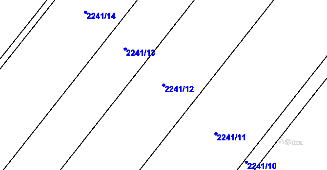 Parcela st. 2241/12 v KÚ Hrušky, Katastrální mapa