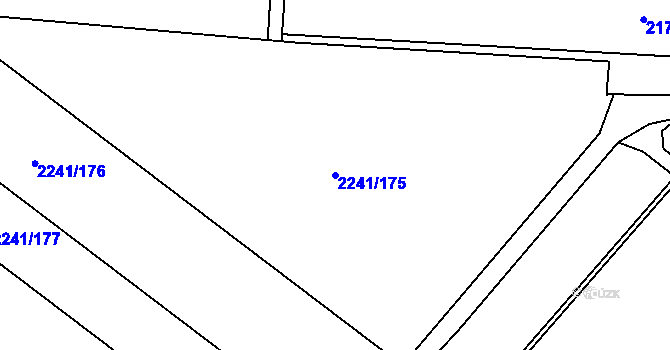 Parcela st. 2241/175 v KÚ Hrušky, Katastrální mapa