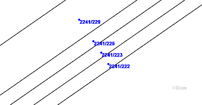 Parcela st. 2241/223 v KÚ Hrušky, Katastrální mapa