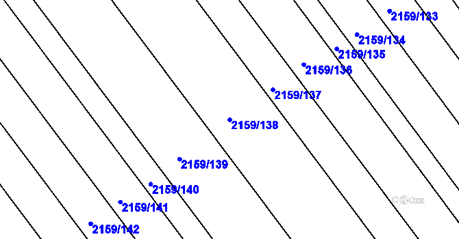 Parcela st. 2159/138 v KÚ Hrušky, Katastrální mapa