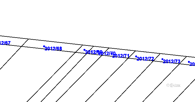 Parcela st. 2012/70 v KÚ Hrušky, Katastrální mapa