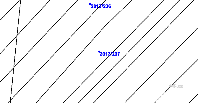 Parcela st. 2013/237 v KÚ Hrušky, Katastrální mapa