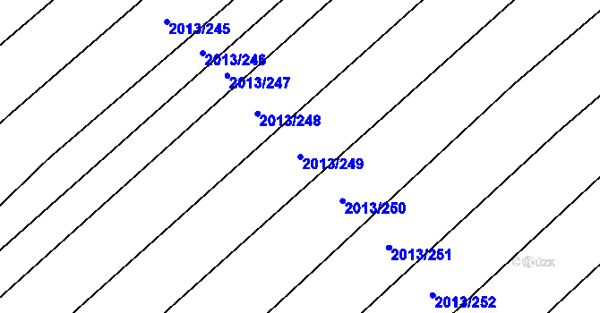 Parcela st. 2013/249 v KÚ Hrušky, Katastrální mapa