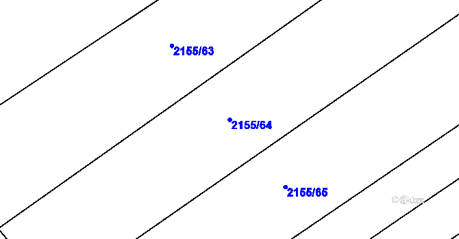 Parcela st. 2155/64 v KÚ Hrušky, Katastrální mapa
