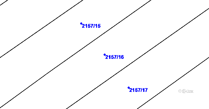 Parcela st. 2157/16 v KÚ Hrušky, Katastrální mapa