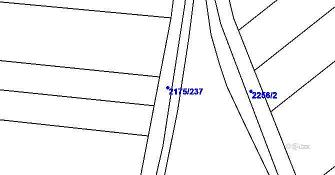 Parcela st. 2175/237 v KÚ Hrušky, Katastrální mapa