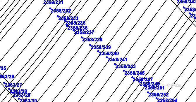Parcela st. 2358/240 v KÚ Hrušky, Katastrální mapa