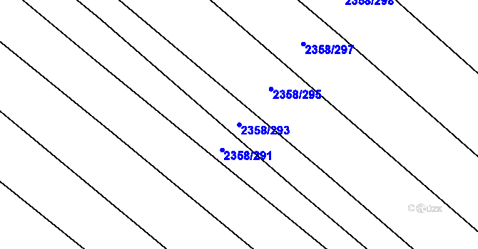 Parcela st. 2358/293 v KÚ Hrušky, Katastrální mapa