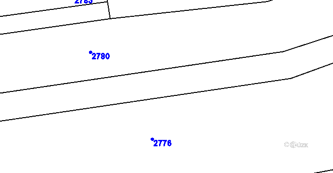 Parcela st. 646 v KÚ Hrušky u Brna, Katastrální mapa