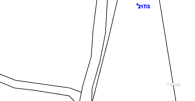 Parcela st. 333/7 v KÚ Hrušova Lhota, Katastrální mapa
