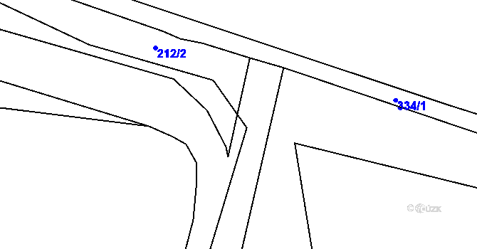Parcela st. 333/6 v KÚ Hrušova Lhota, Katastrální mapa