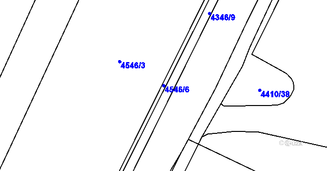 Parcela st. 4546/6 v KÚ Hrušovany nad Jevišovkou, Katastrální mapa