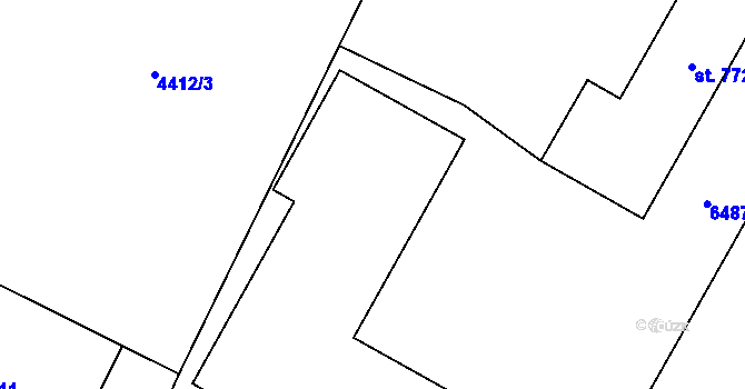 Parcela st. 772/2 v KÚ Hrušovany nad Jevišovkou, Katastrální mapa