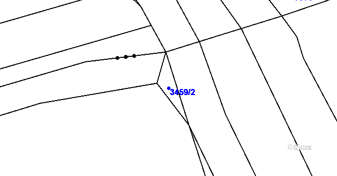 Parcela st. 3459/2 v KÚ Hrušovany nad Jevišovkou, Katastrální mapa