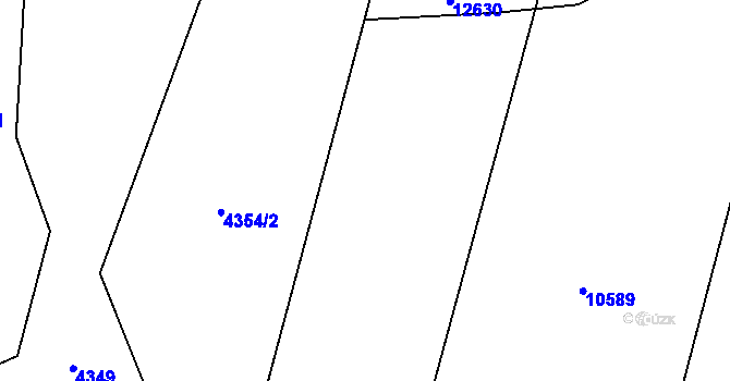 Parcela st. 4354/5 v KÚ Hrušovany nad Jevišovkou, Katastrální mapa