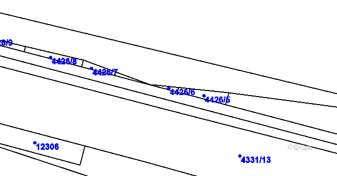 Parcela st. 4426/6 v KÚ Hrušovany nad Jevišovkou, Katastrální mapa