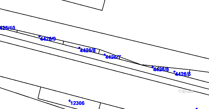Parcela st. 4426/7 v KÚ Hrušovany nad Jevišovkou, Katastrální mapa