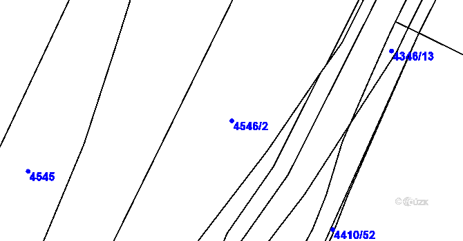 Parcela st. 4546/2 v KÚ Hrušovany nad Jevišovkou, Katastrální mapa