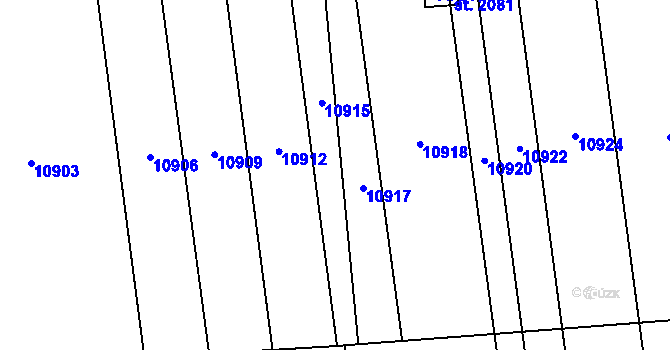 Parcela st. 5543/2 v KÚ Hrušovany nad Jevišovkou, Katastrální mapa