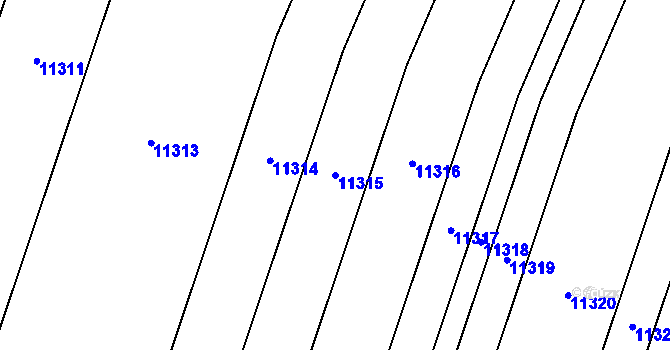 Parcela st. 11315 v KÚ Hrušovany nad Jevišovkou, Katastrální mapa