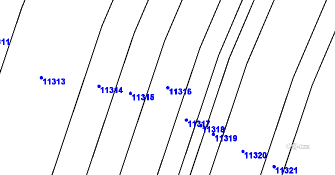 Parcela st. 11316 v KÚ Hrušovany nad Jevišovkou, Katastrální mapa