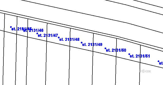 Parcela st. 2131/49 v KÚ Hrušovany nad Jevišovkou, Katastrální mapa